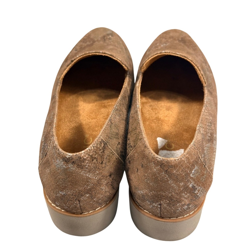 Vionic Kensley Loafers Brown Metallic Snakeskin Lug Sole Shoes Womens 7 Orthotic - Picture 5 of 5